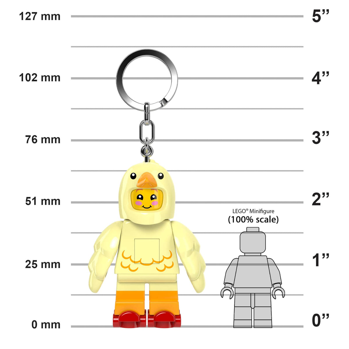 LEGO MINIFIGURES Chicken Skater Keychain Light