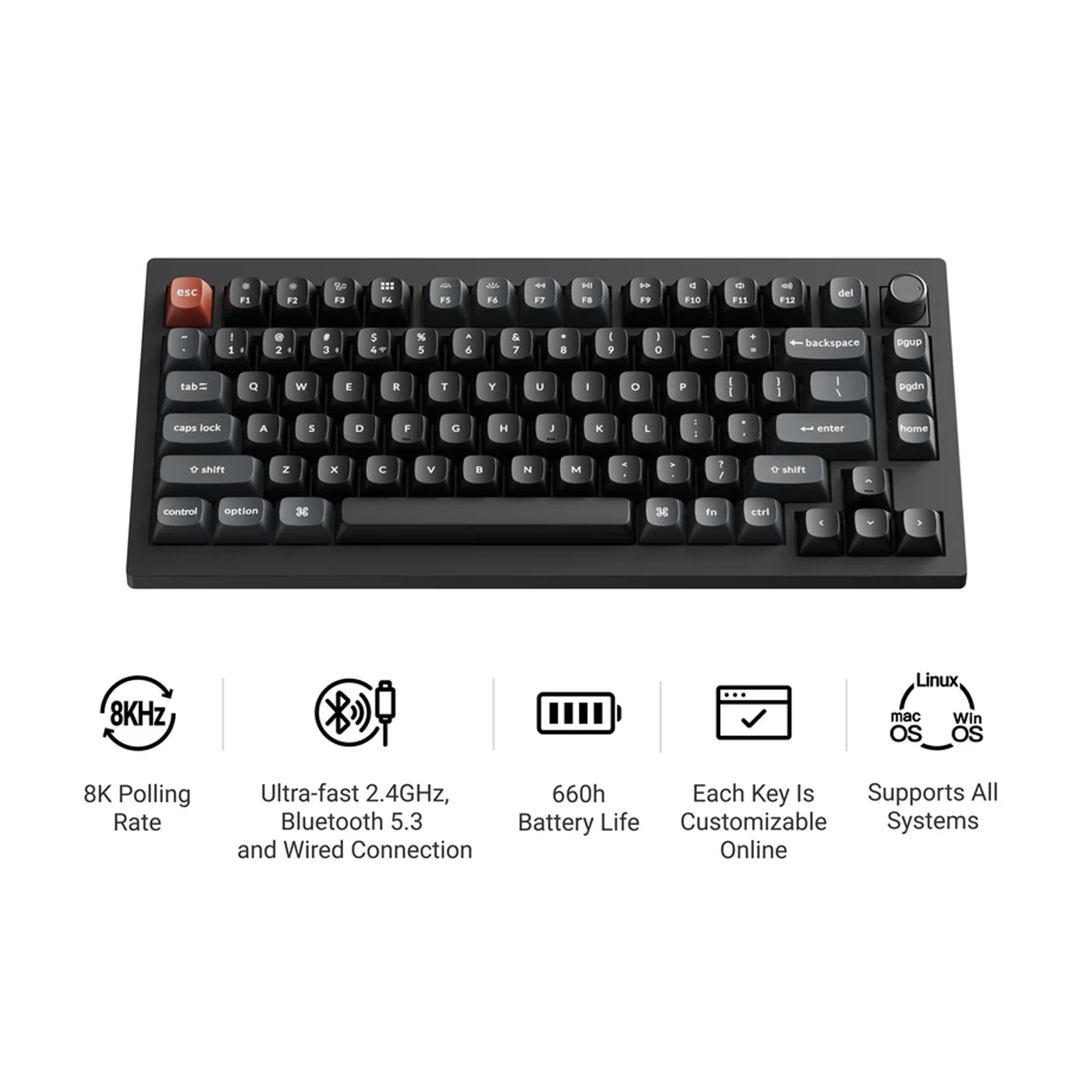 Keychron V Ultra 8K Series | V1 Ultra 8K Wireless Custom Mechanical Keyboard