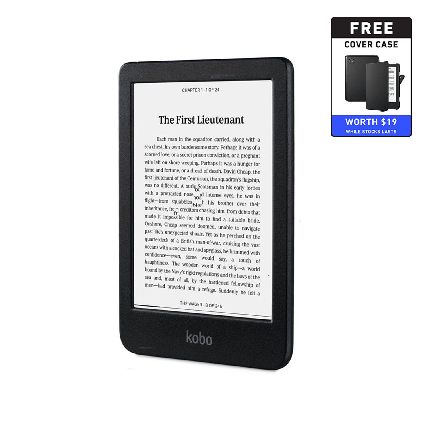 Kobo Clara BW Black & White 6" e-Reader with Glare-Free E Ink Carta 1,300 HD Touchscreen