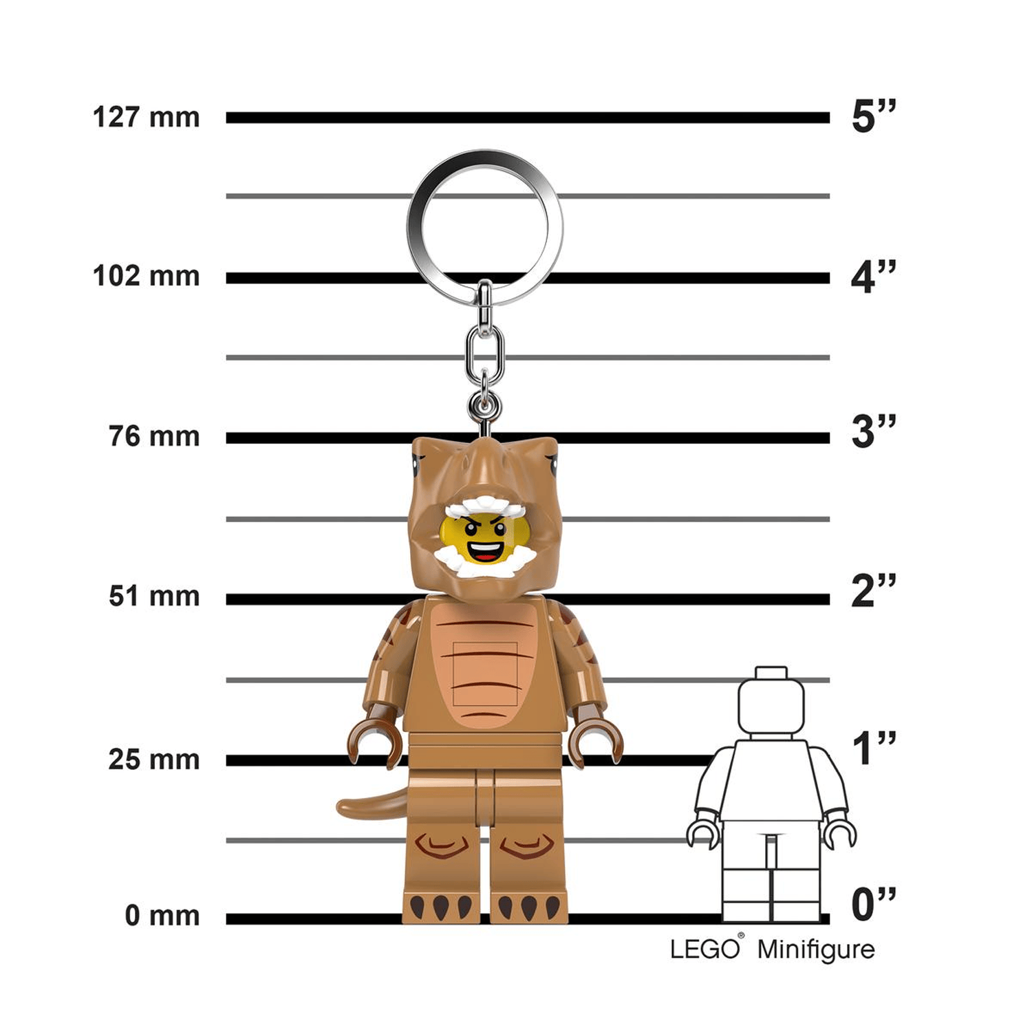 LEGO Minigigures T. Rex Costume Fan Keychain Light