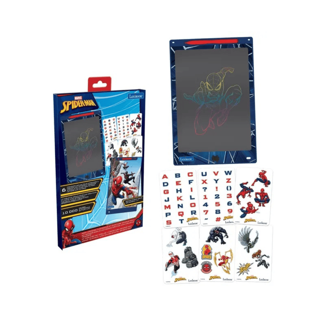 Lexibook CRT10 Series Educational Multicolor E-ink Drawing Tablet | 28cm With Stencils