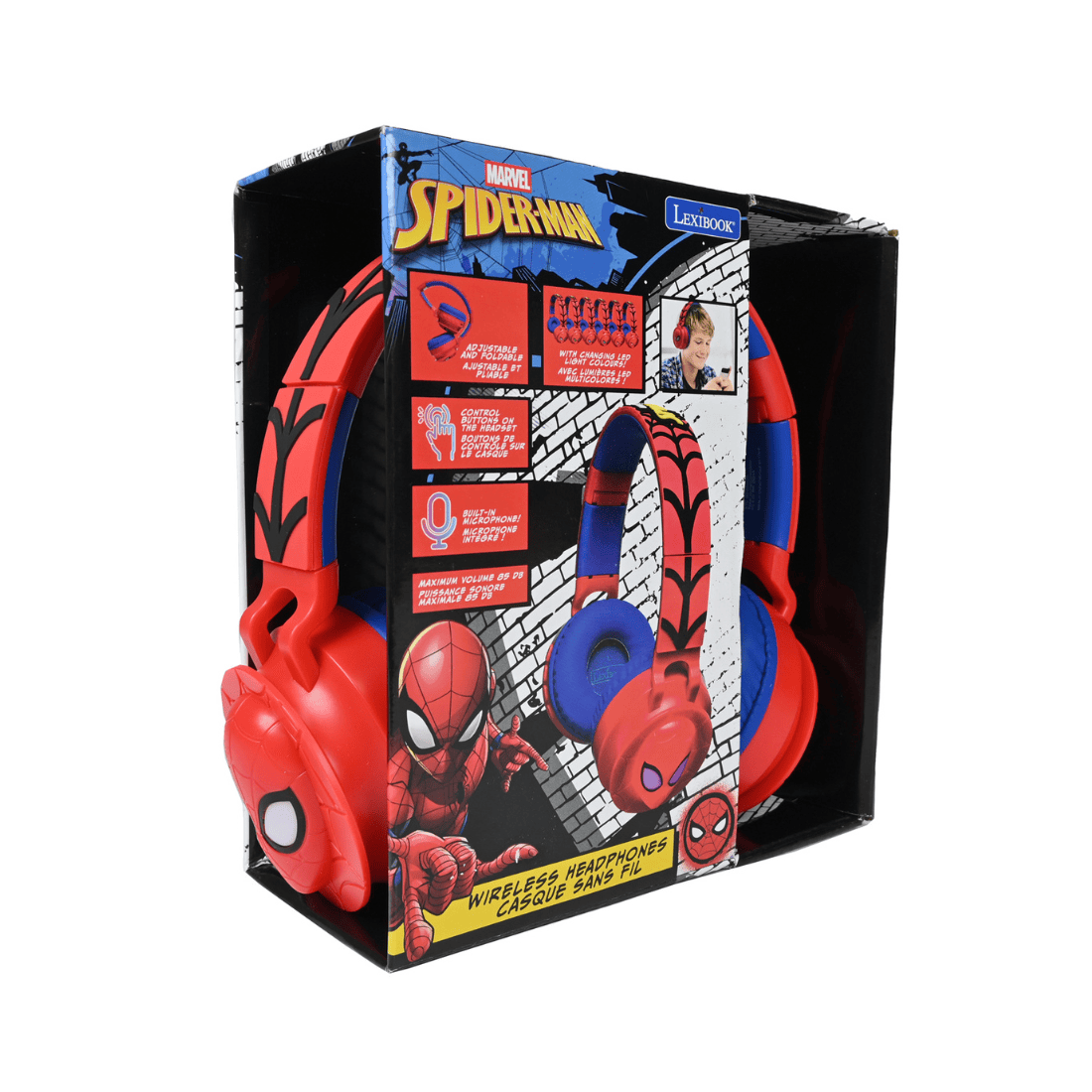 Lexibook HPBT015 Series Bluetooth And Wired Foldable Headphones with Safe Volume Limitation