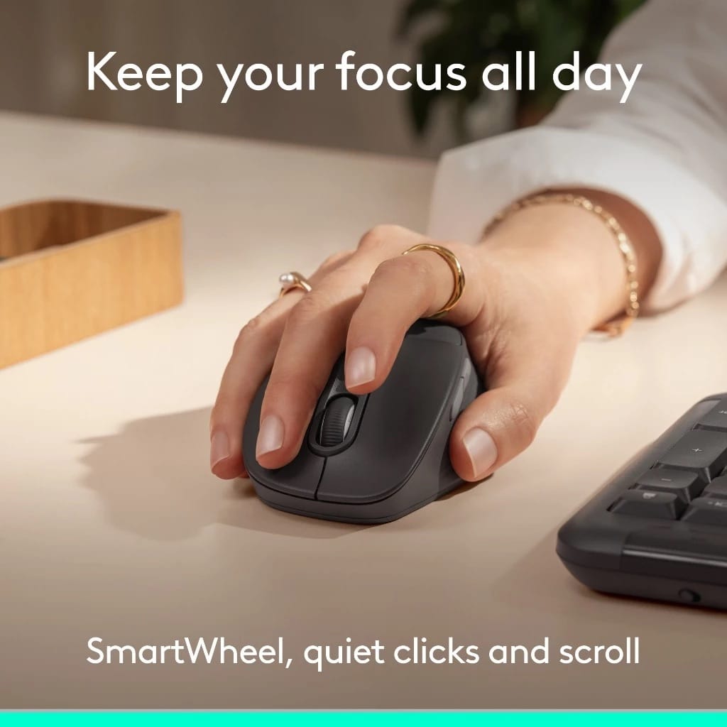Logitech Signature Comfort Plus M850 L | Wireless Bluetooth Mouse With Palm Cushion For Enhanced Comfort