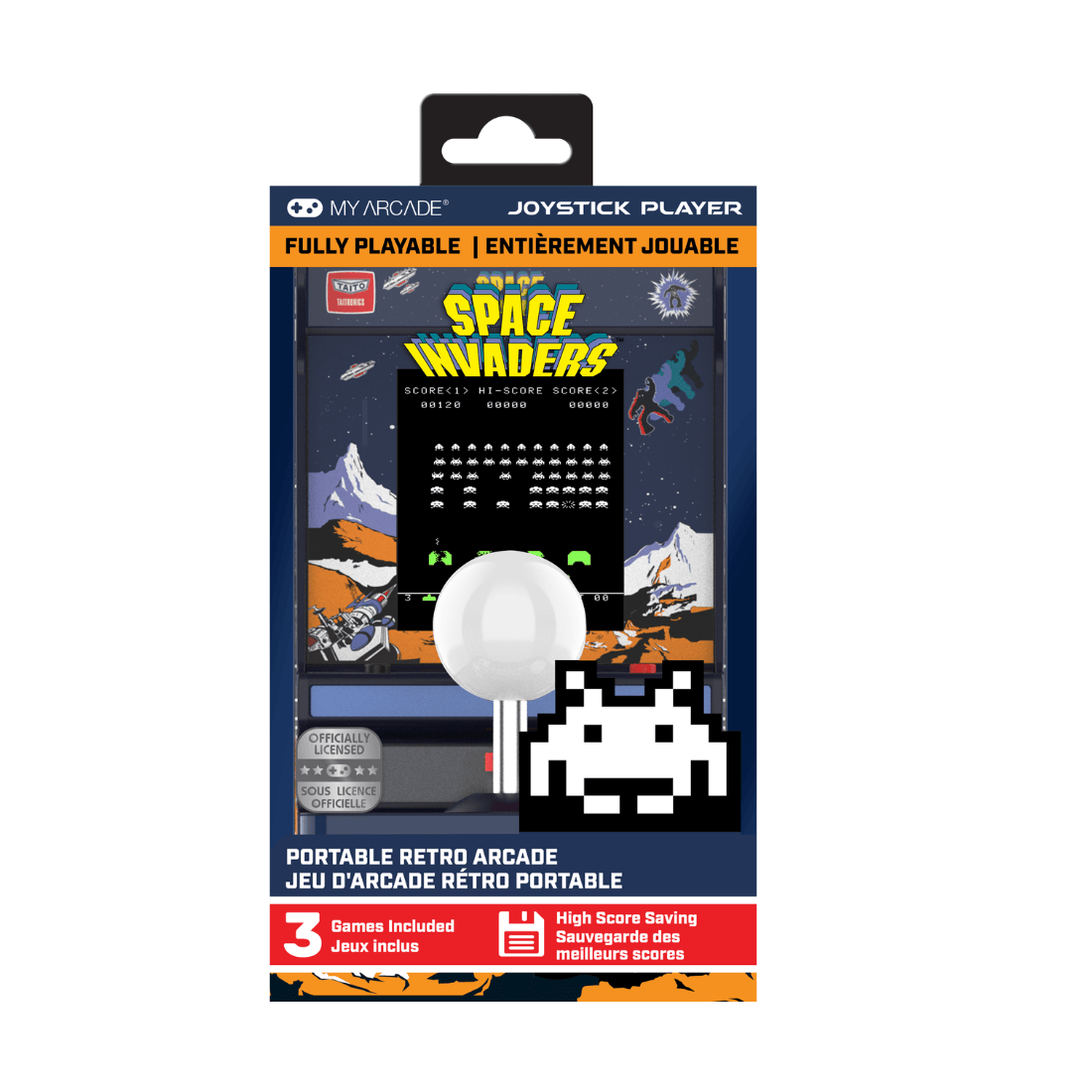 My Arcade Space Invaders Joystick 7007 Handheld Games