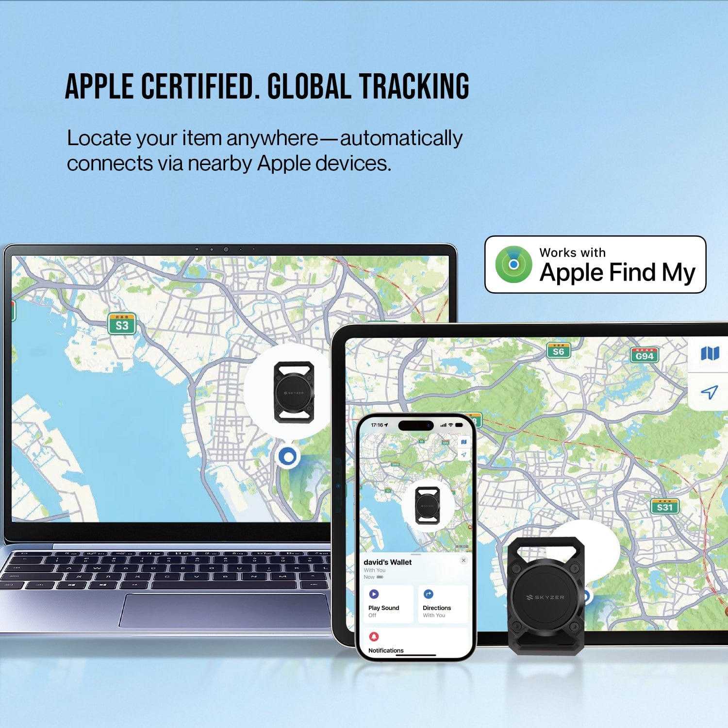 Skyzer MFK03 Find My Bag Tag