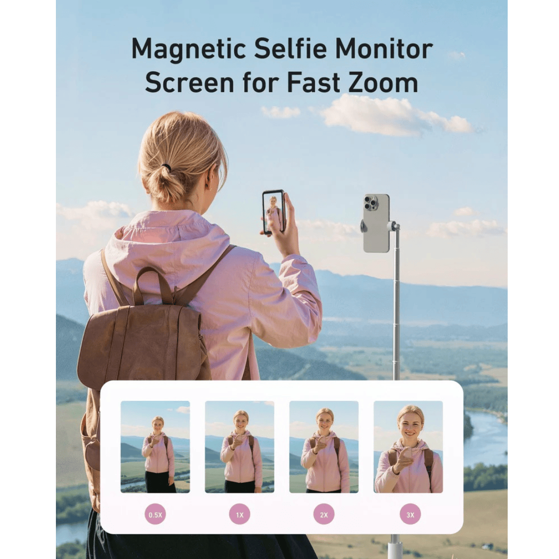 Telesin Magnetic Selfie & Vlog Monitor Screen for Phone
