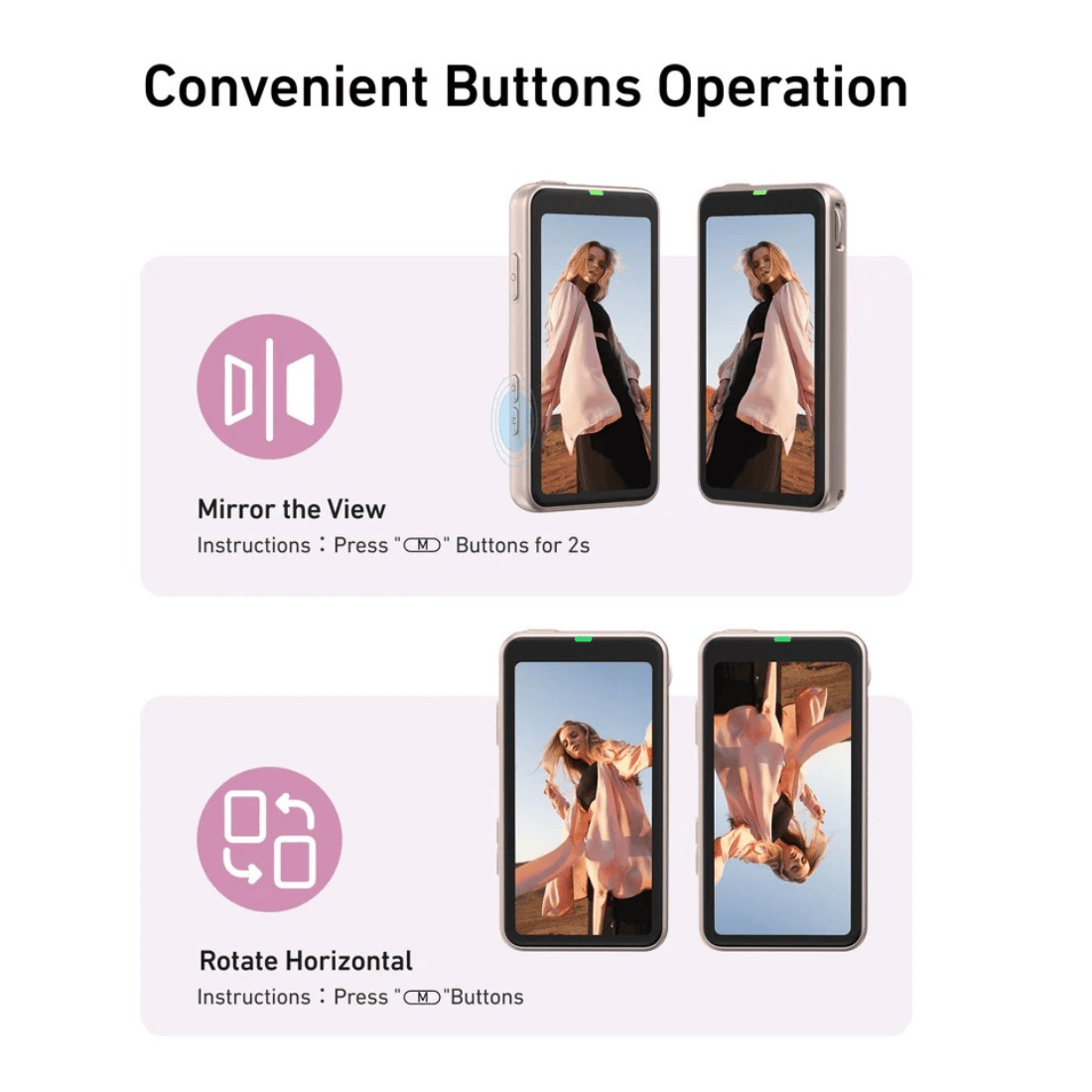 Telesin Magnetic Selfie & Vlog Monitor Screen for Phone
