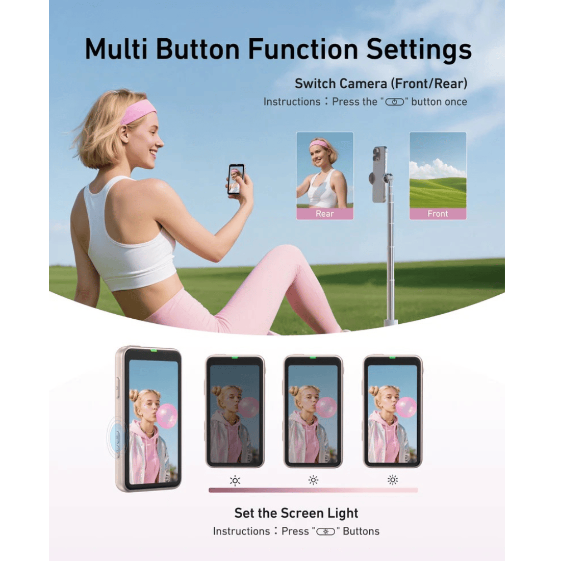 Telesin Magnetic Selfie & Vlog Monitor Screen for Phone