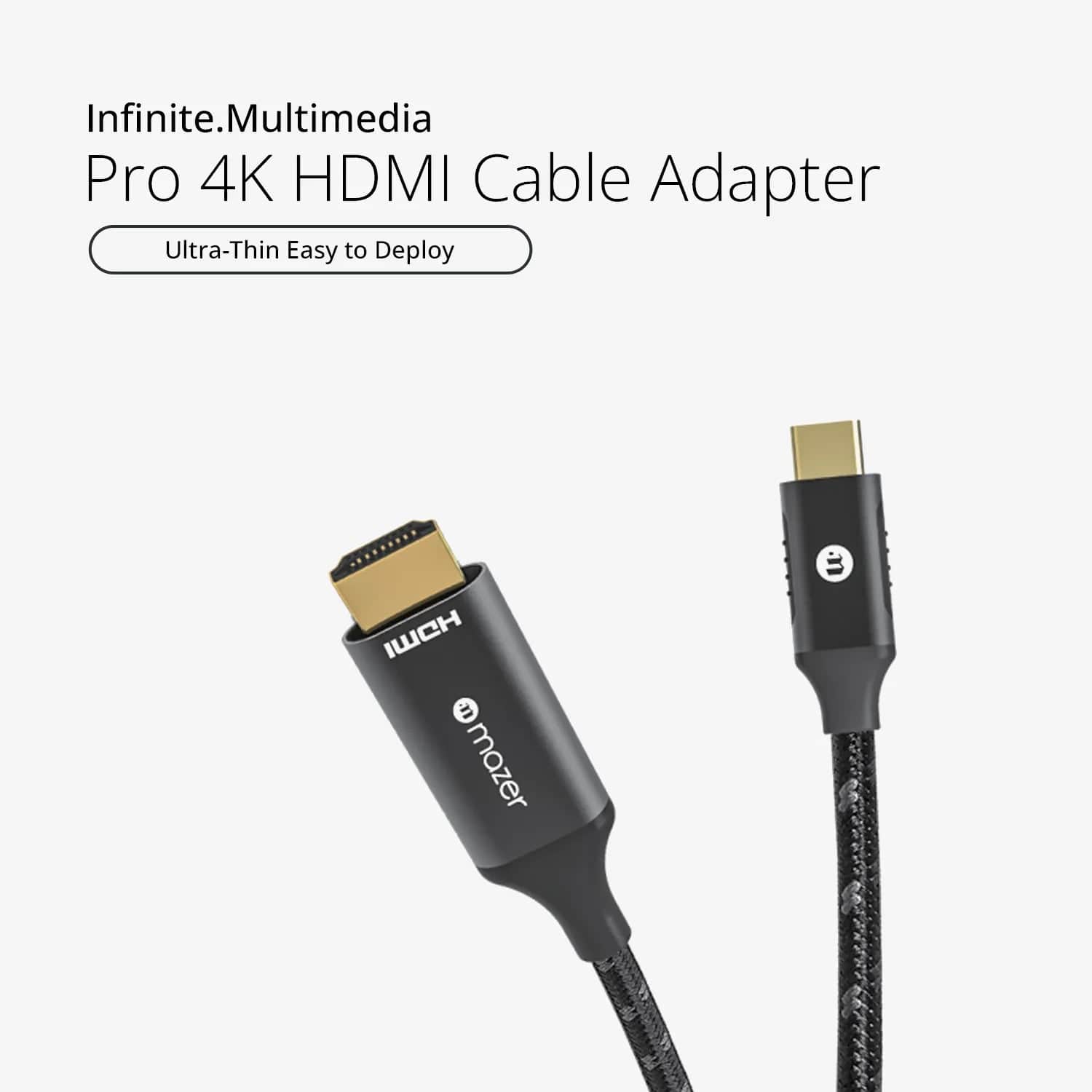Mazer Infinite.Multimedia USB-C to 4K/60Hz HDMI 2m Cable