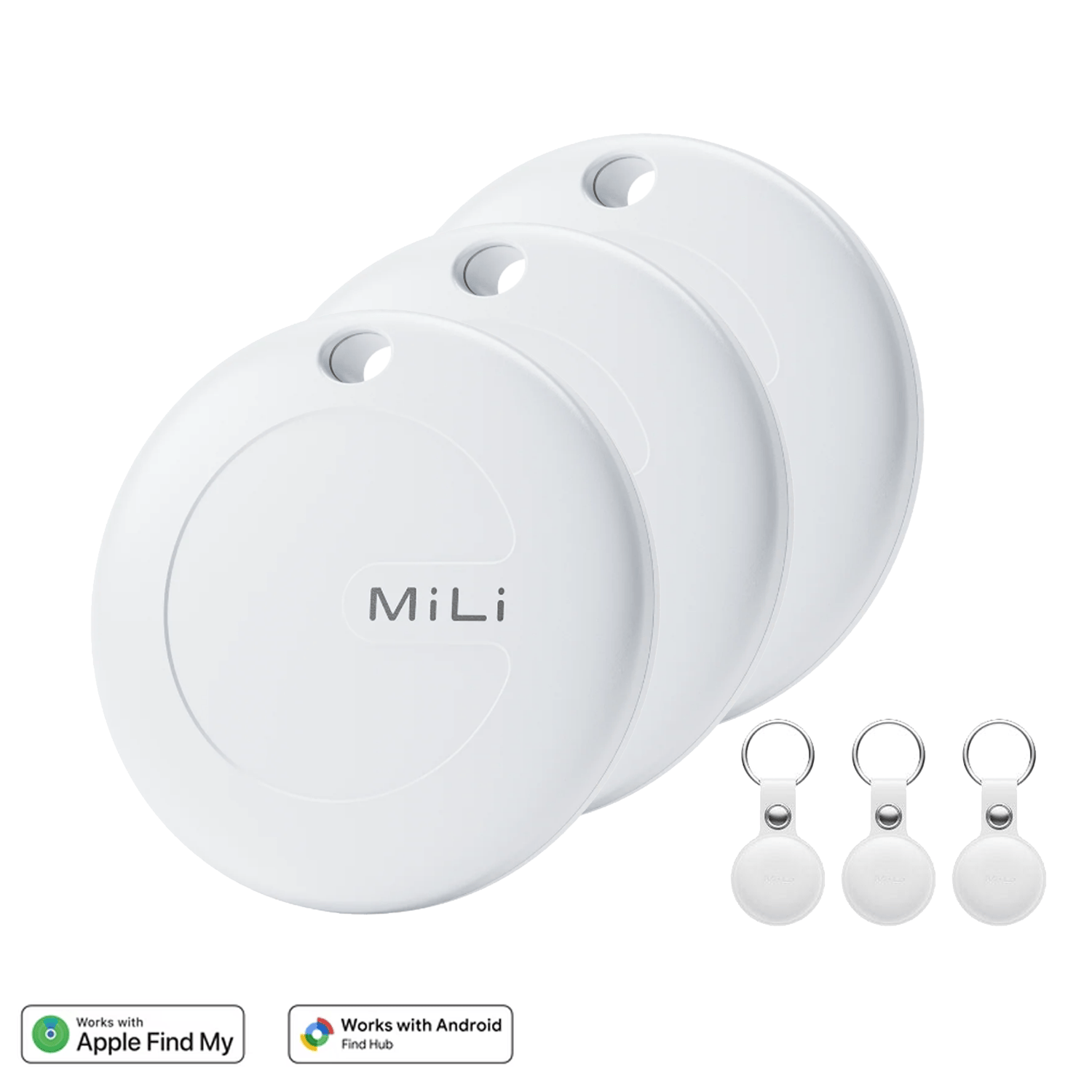 MiLi MiTag Duo Item Finder | Luggage Locator | iOS (Apple Find My) or Android (Google Find Hub) Compatible