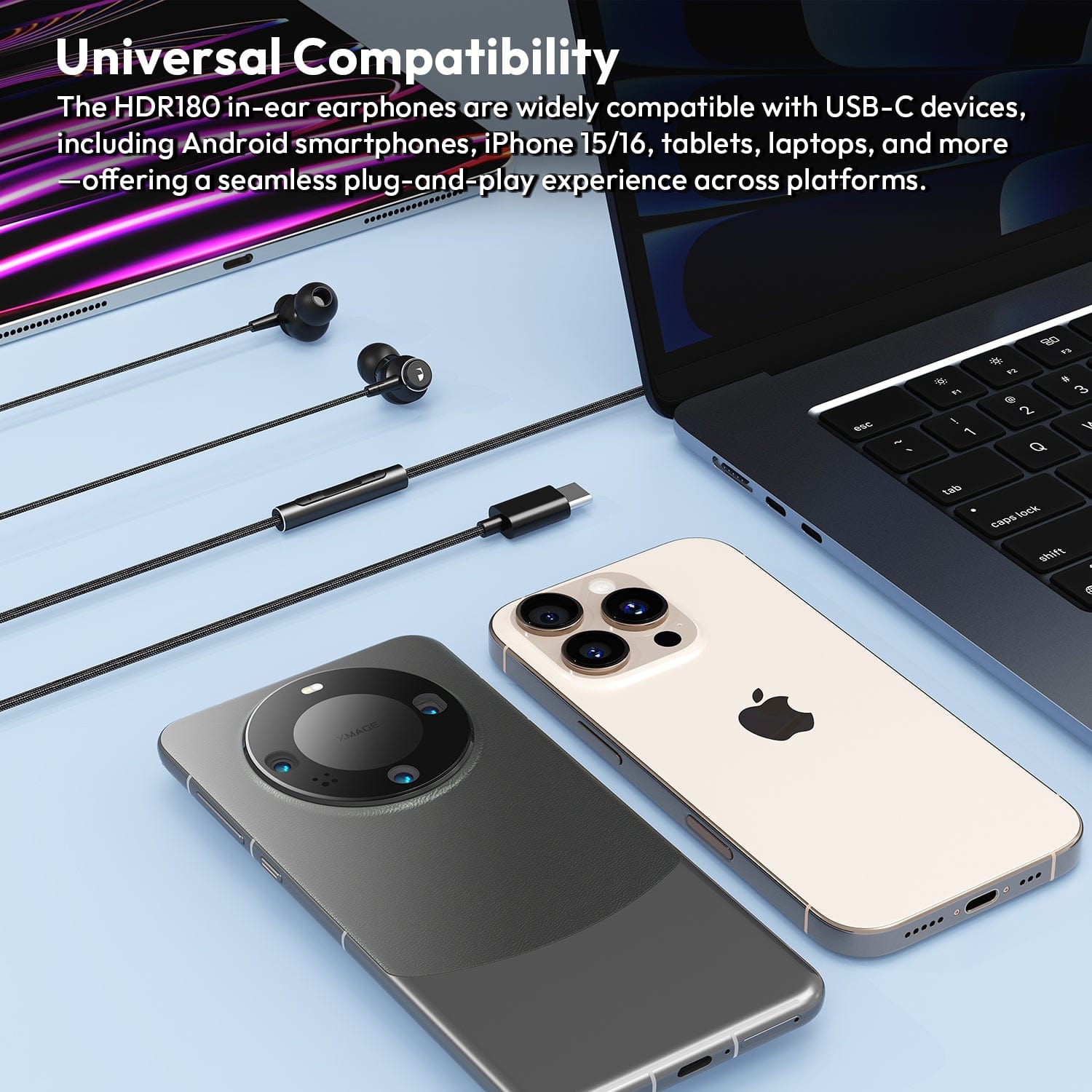 Nakamichi HDR180 Type C In-Ear Earphones With Microphone