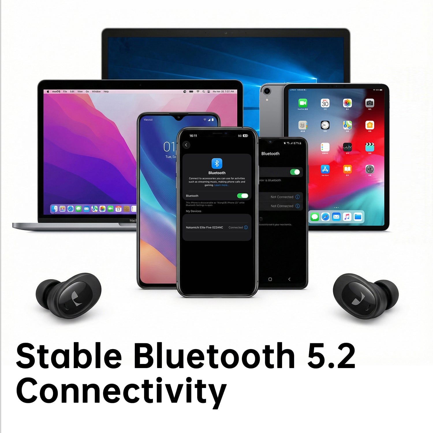 Nakamichi Elite5 022 ANC True Wireless Earbuds