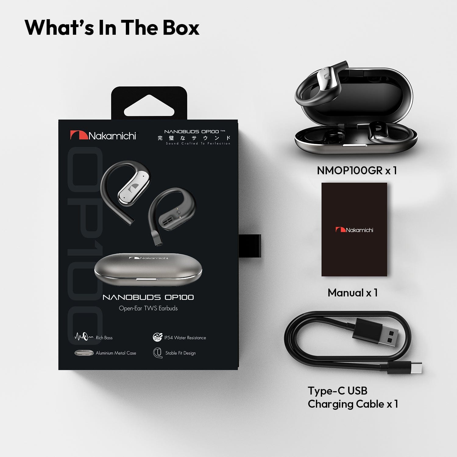 Nakamichi OP100 Open Ear True Wireless Earbuds