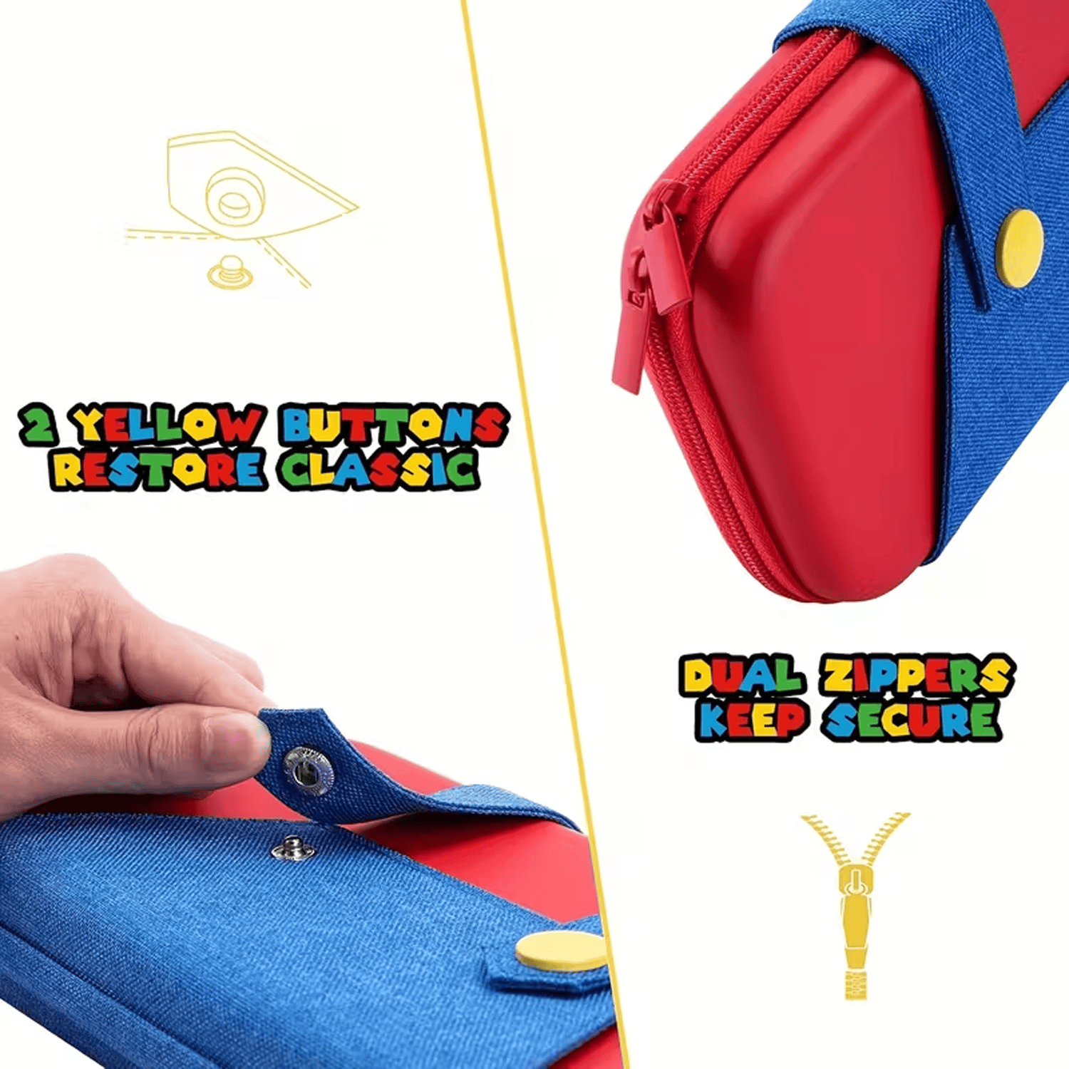 Mario Carrying Case for Nintendo Switch 2 with Card Slots & Screen Protector