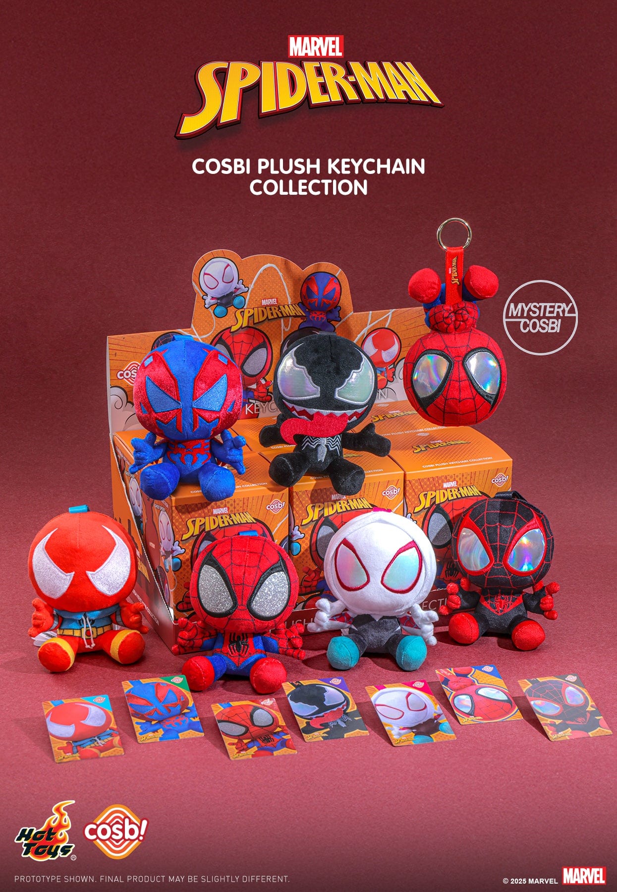 Hot Toys PPLU071N Spider-Man (Marvel Comics) Spider-Man Cosbi Plush Keychain Blind Box