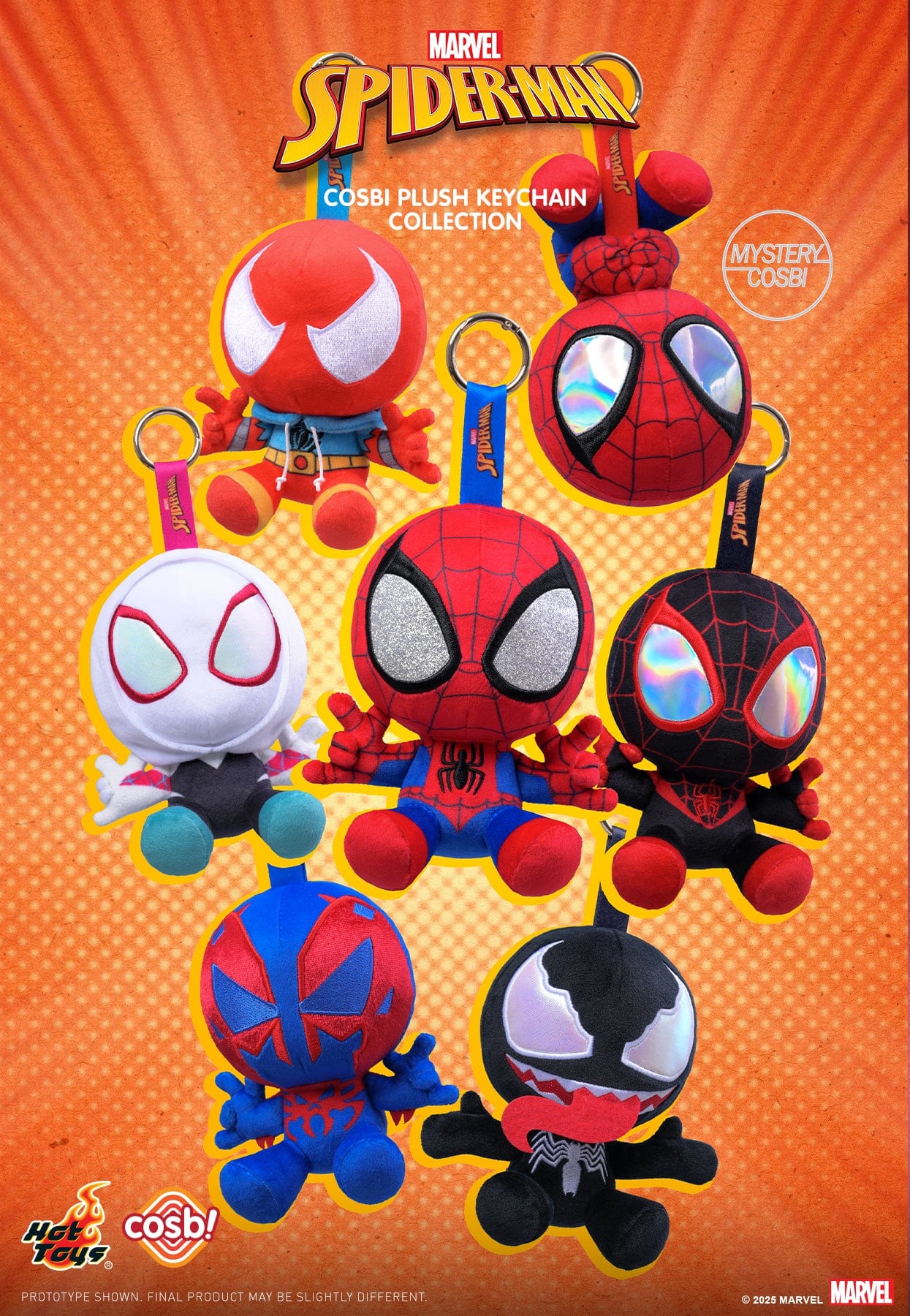 Hot Toys PPLU071N Spider-Man (Marvel Comics) Spider-Man Cosbi Plush Keychain Blind Box