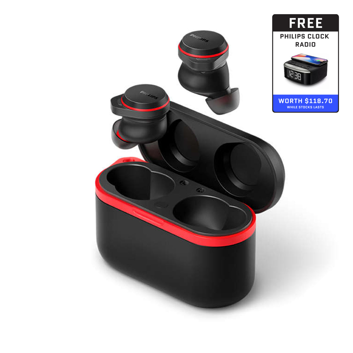 Philips TAA7507 Hi-Res True Wireless Sports Earbuds with Noise Cancelling Pro