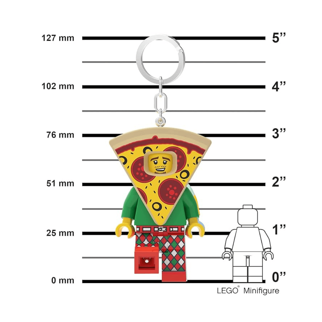 LEGO Iconic Pizza Guy Keychain Light