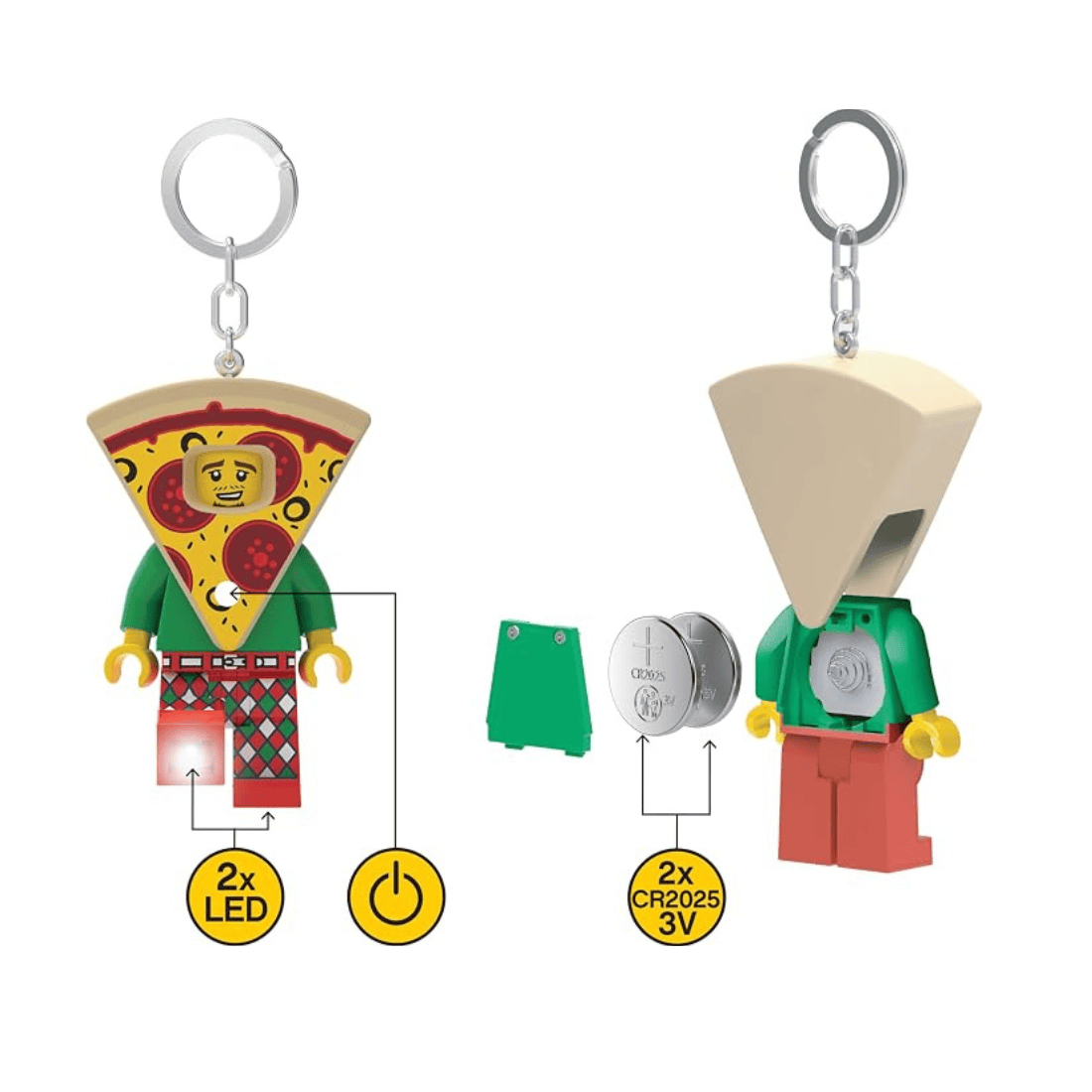 LEGO Iconic Pizza Guy Keychain Light