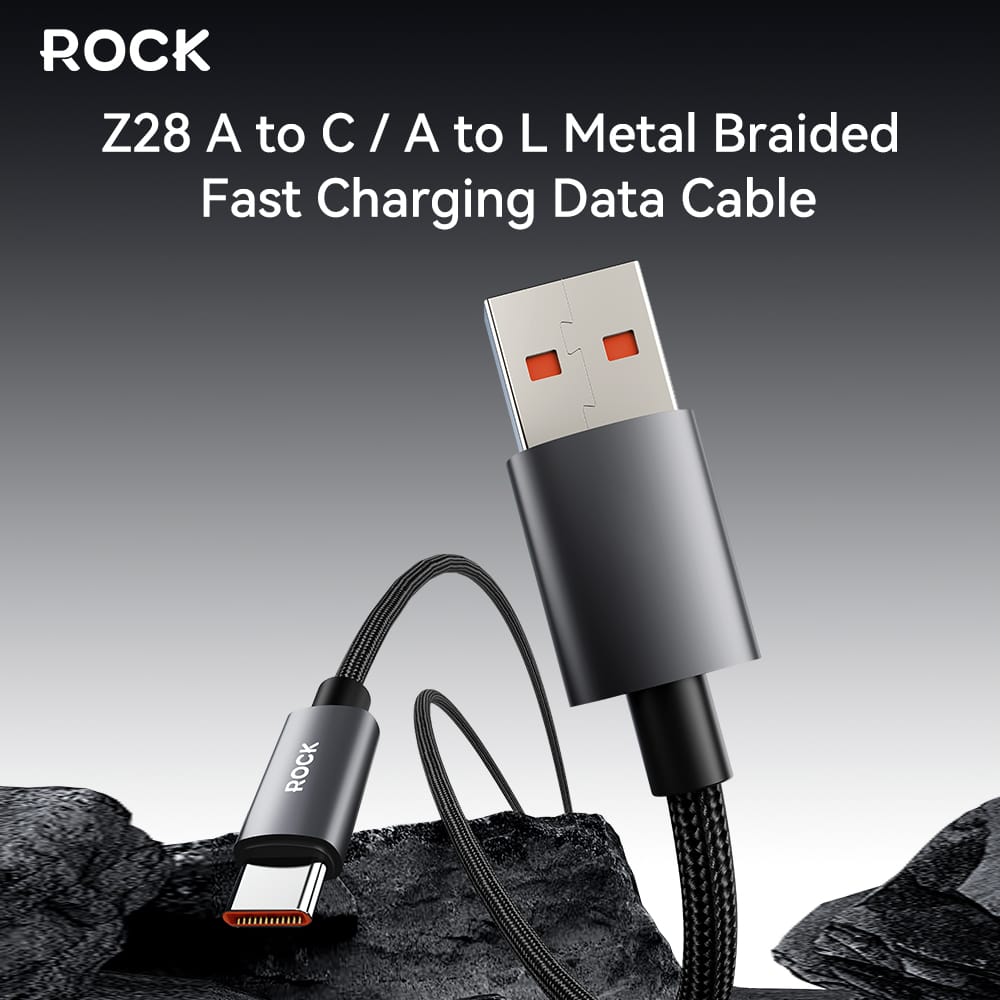 ROCK Z28 Metal Weaved Fast Charging Data Cable
