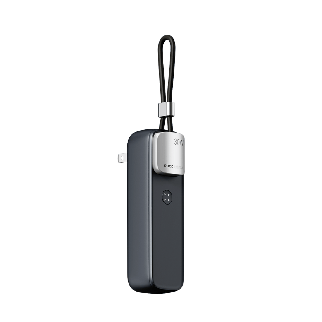 ROCK Portable 5,000 mAh Power Bank with GaN PD30W Wall Charger