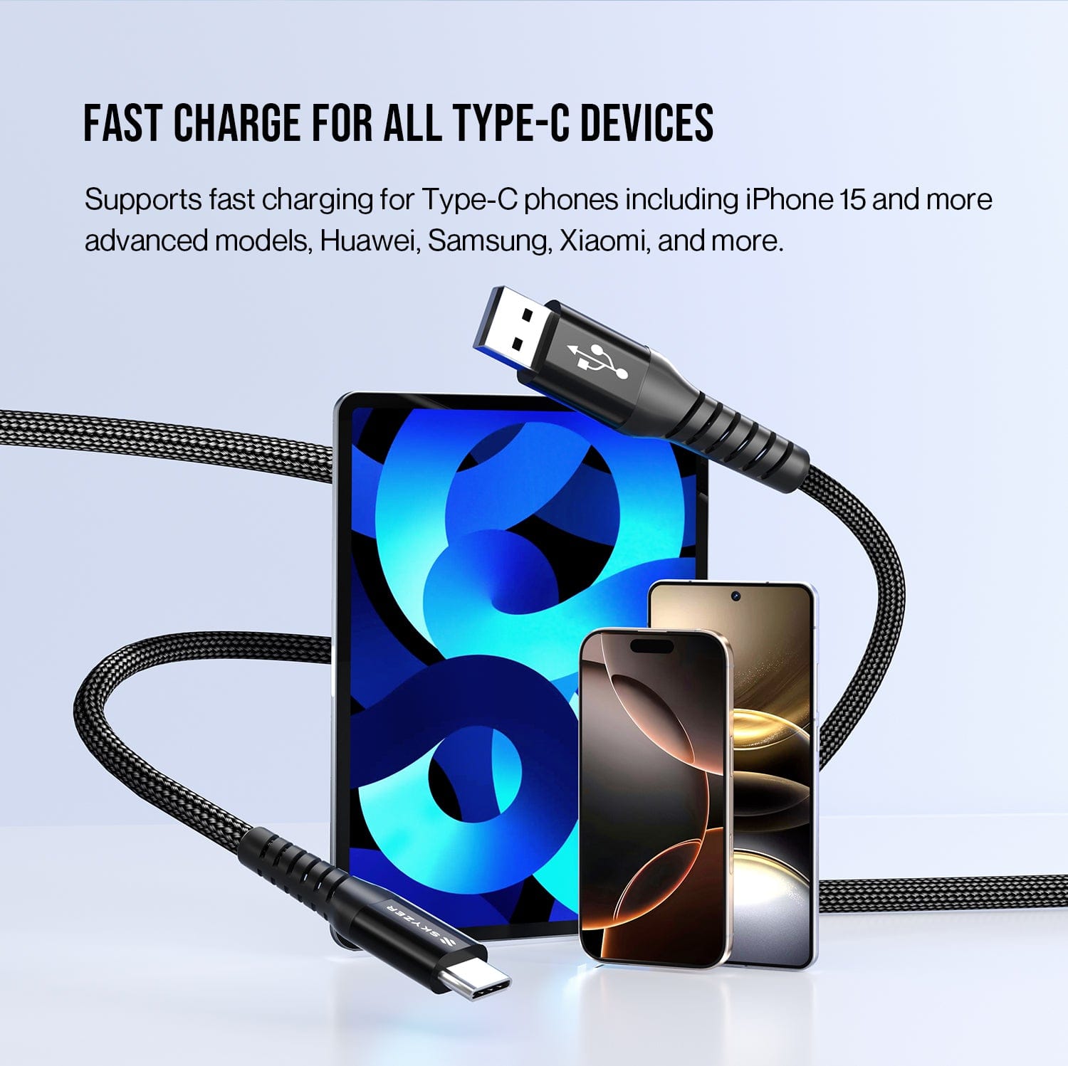 Skyzer CC611 MagSync Cable USB-A 3.2 To Type C 1.2M