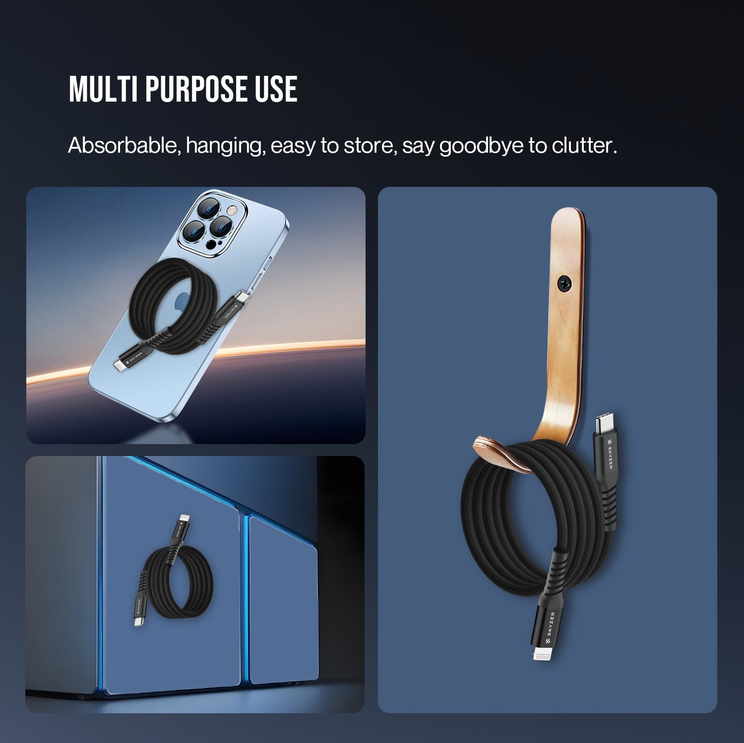 Skyzer CC612 MagSnyc Cable Type-C To Lighting 1.2M