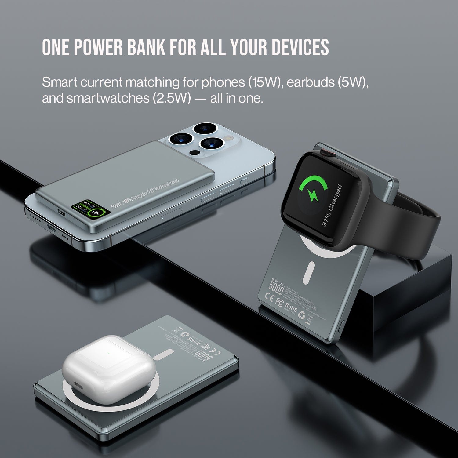 Skyzer PB253/254 Powersleek 3-in-1 Magnetic Power Bank