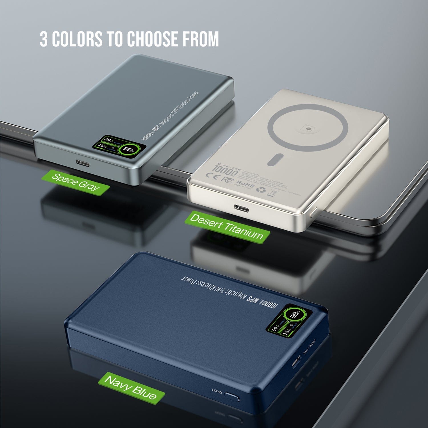 Skyzer PB253/254 Powersleek 3-in-1 Magnetic Power Bank