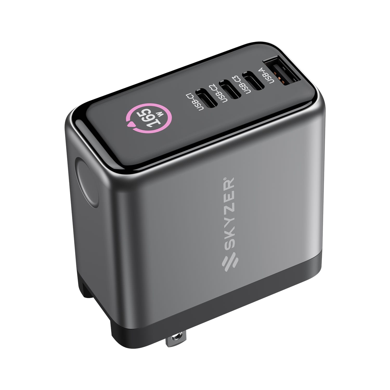 SKYZER PD173GY | 165W Display GaN Universal Travel Charger