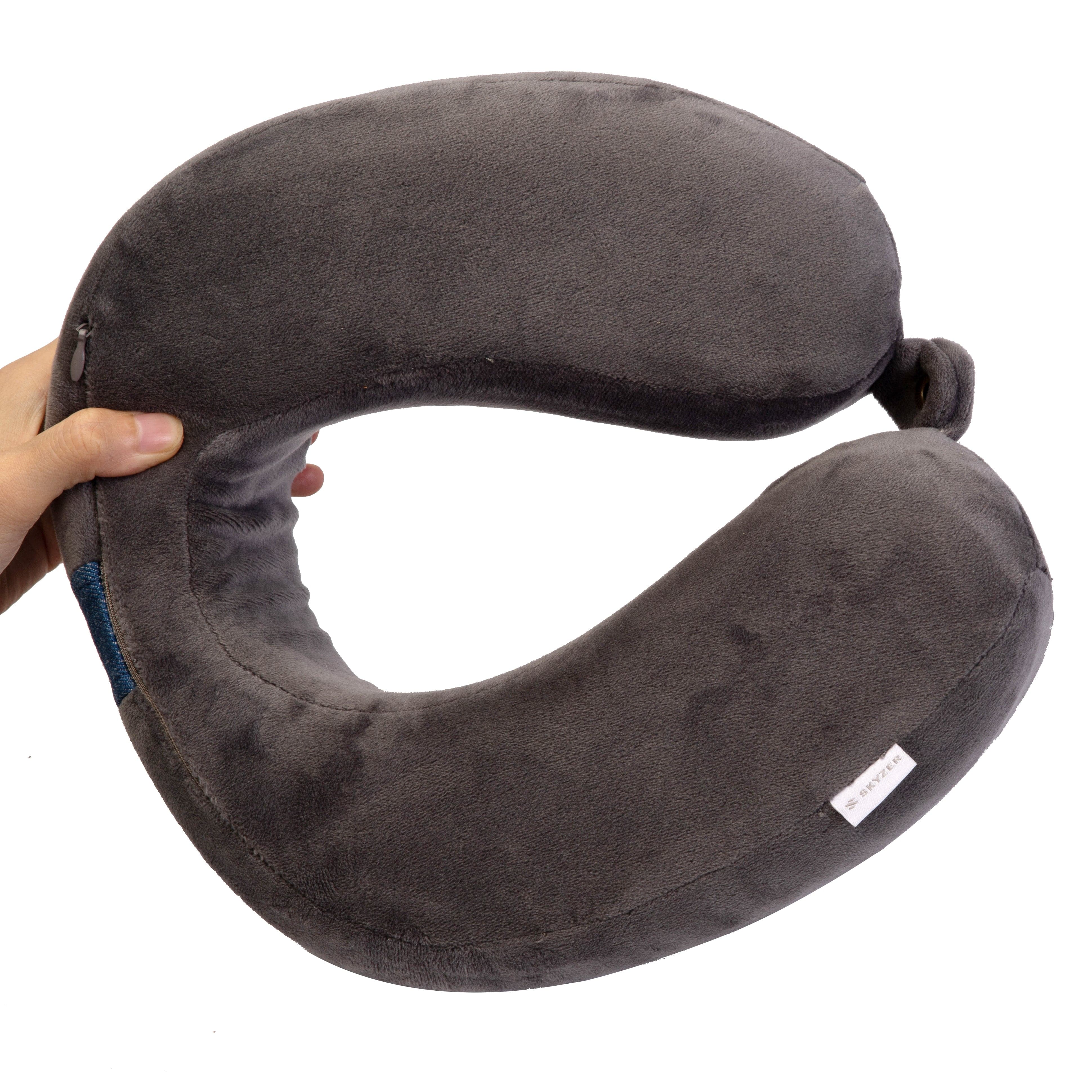 Skyzer TP800 Memory Foam Travel Pillow with Storage Pouch
