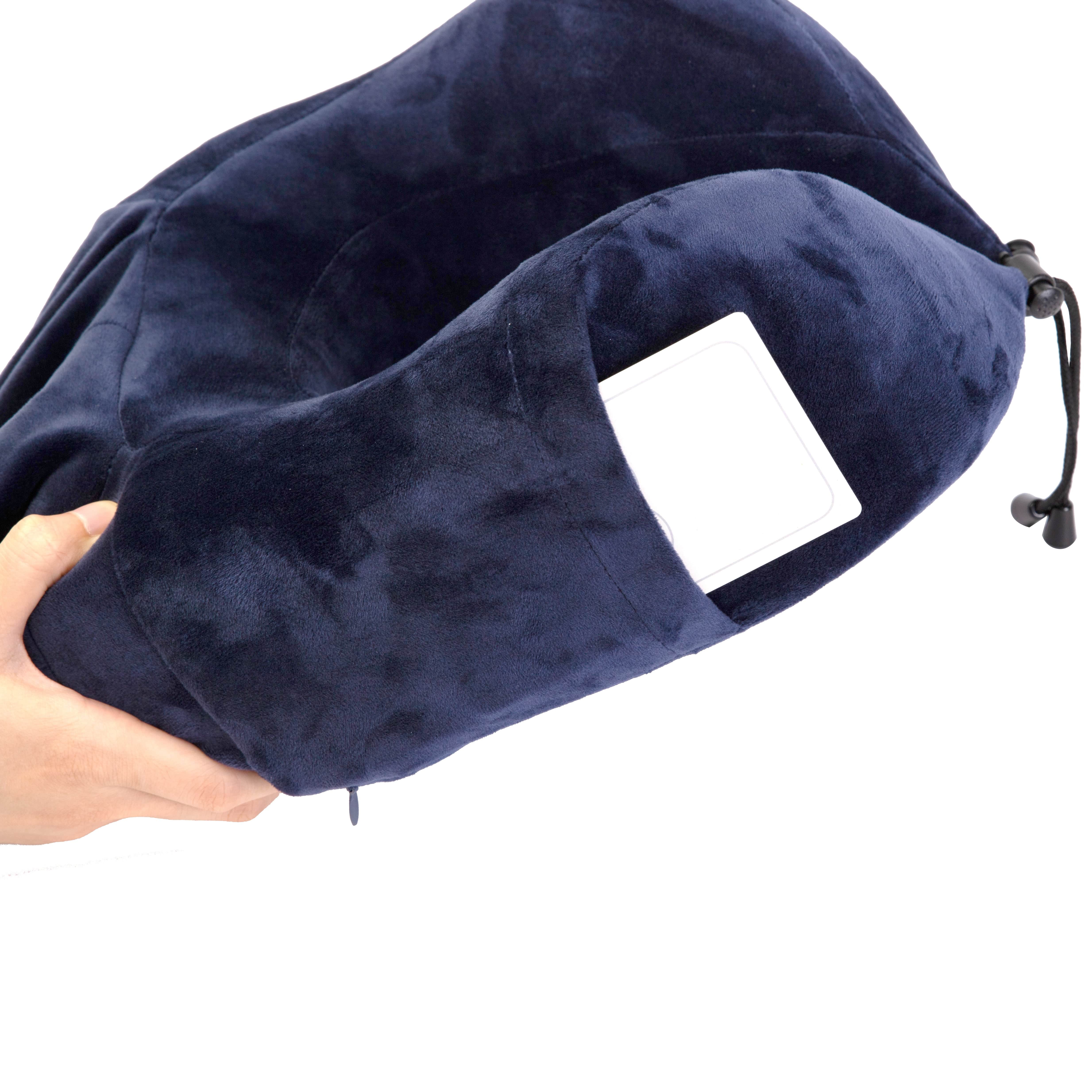 Skyzer TP810 Memory Foam Travel Pillow with Built-In Pouch