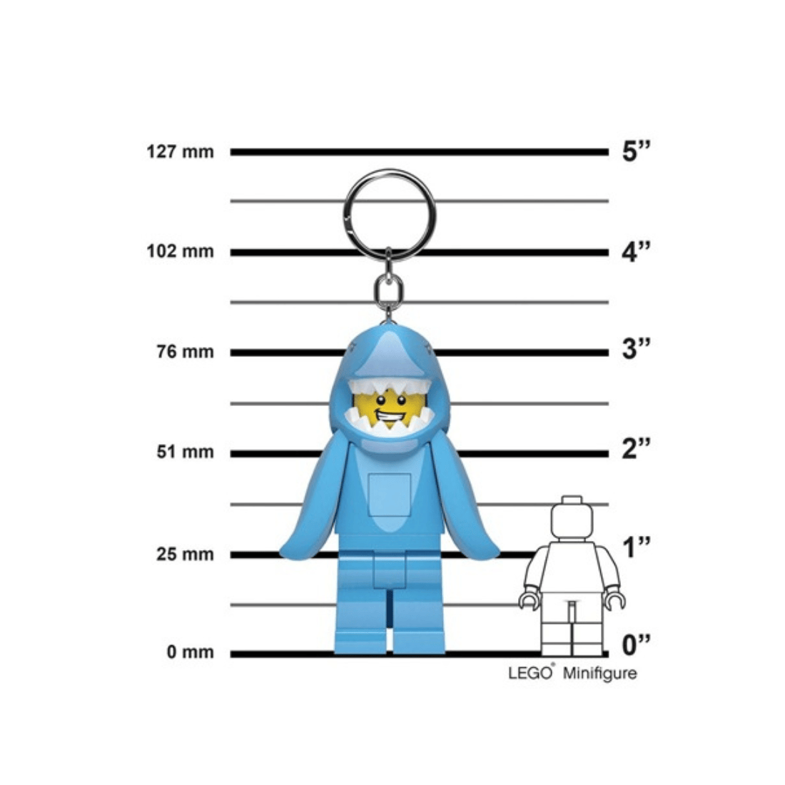 LEGO Iconic Shark Suit Guy Keychain Light