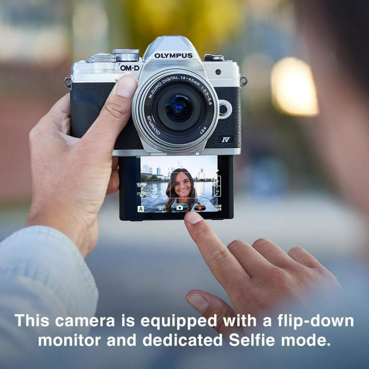 Olympus OM-D E-M10 Mark IV Black/Silver Body with M.Zuiko Digital ED 14-42mm F3.5-5.6 EZ