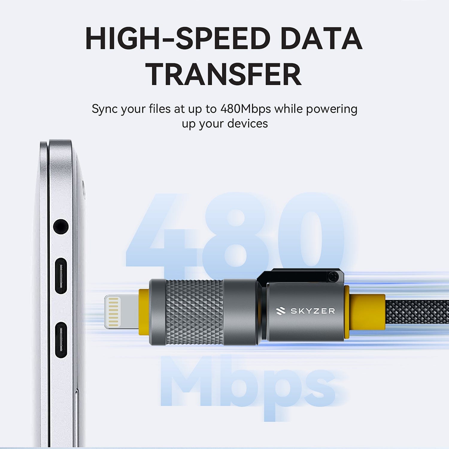 Skyzer CC616 MagSync Cable 240W 4-in-1 Cable 1.2M