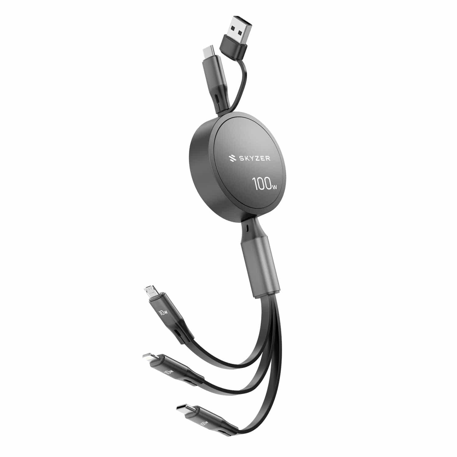 Skyzer SZRC200 PD100W 3-In-2 Retractable Fast Charging Cable