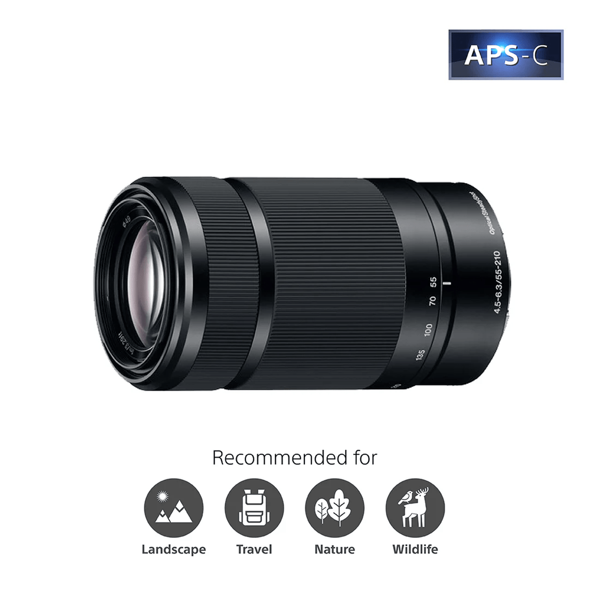 Sony E 55-210mm F4.5-6.3 OSS APS-C Lens | Metapod SG