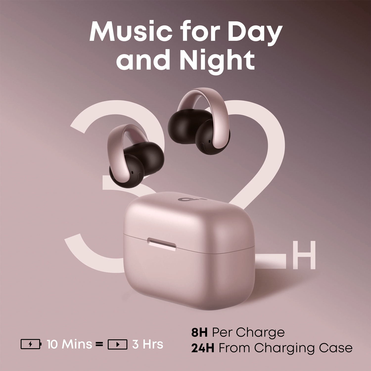 Soundcore Aeroclip Open-Ear Clip-On Earbuds with Adaptive Comfort