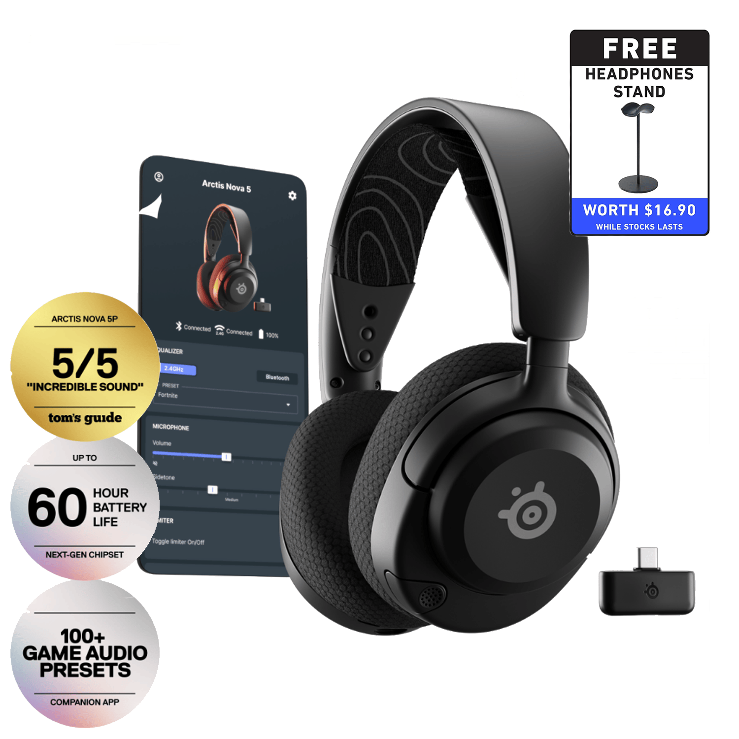 SteelSeries Arctis Nova 5 Wireless Gaming Headset | Metapod SG SteelSeries Arctis Nova 5 Wireless Gaming Headset | Metapod SG