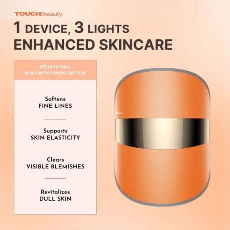 TOUCHBeauty GLAM LED Face Mask | Light Therapy in 10 Minutes