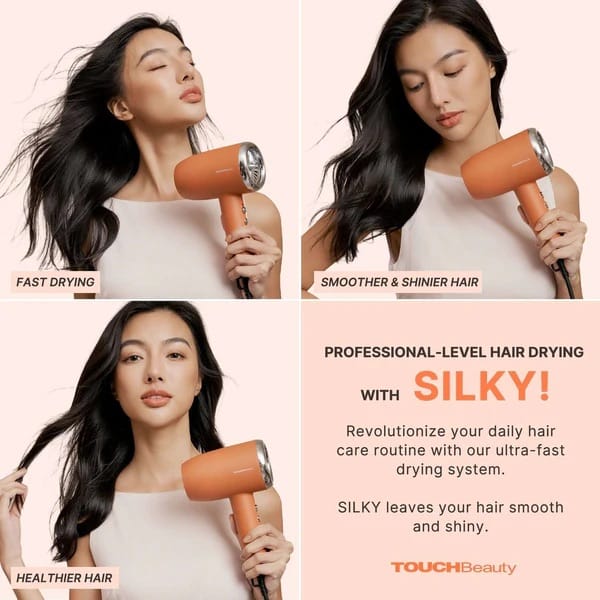 TOUCHBeauty SILKY Ionic Hair Dryer | Fast Dry & Anti-Frizz