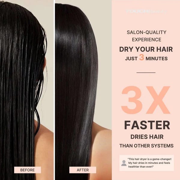 TOUCHBeauty SILKY Ionic Hair Dryer | Fast Dry & Anti-Frizz