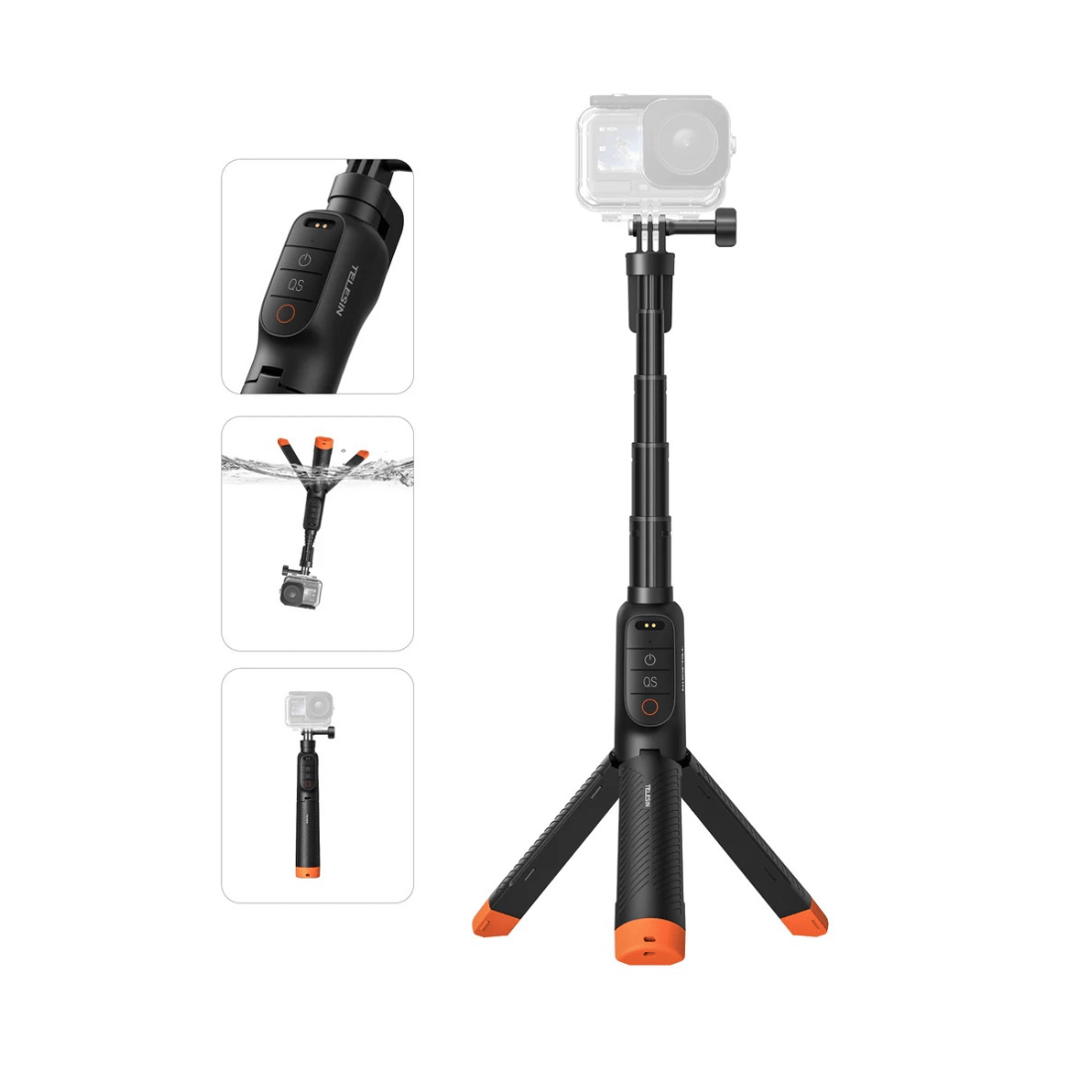 Telesin Floating Remote Selfie Stick For DJI Osmo Action 6/5 Pro/4