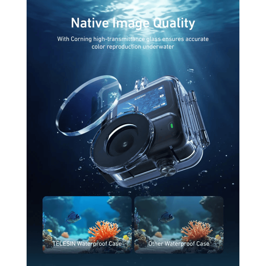 Telesin 60m Waterproof Dive Case for DJI Osmo Nano