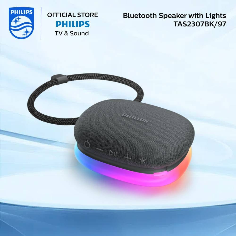 Philips TAS2307BK/97 Portable Bluetooth Speaker with Lights