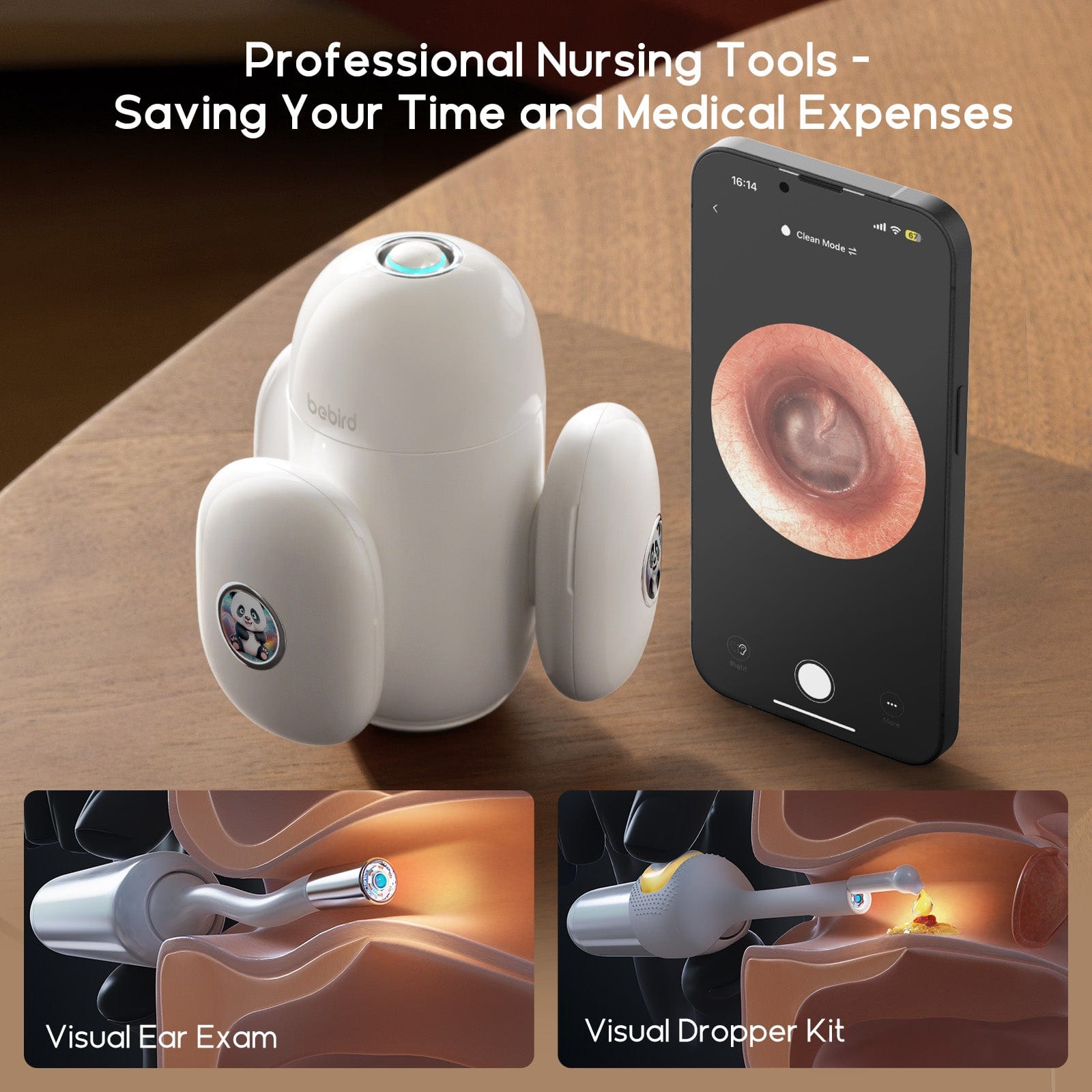 Bebird Home 30S Home Edition Ear Wax Removal Cleaner with Tweezer | Ear Cleaning Otoscope