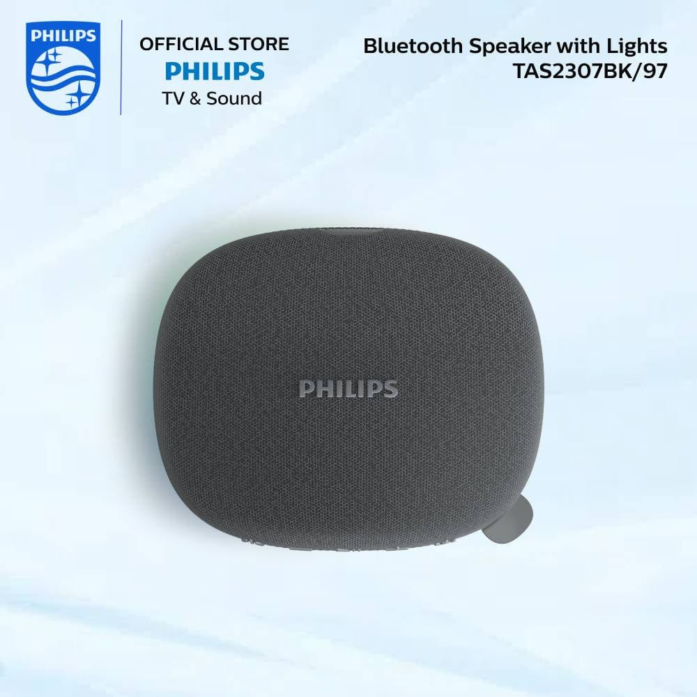 Philips TAS2307BK/97 Portable Bluetooth Speaker with Lights