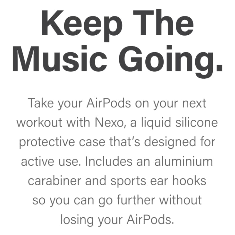 UNIQ Nexo Airpods 4 Gen Silicone Case With Sports Ear Hooks