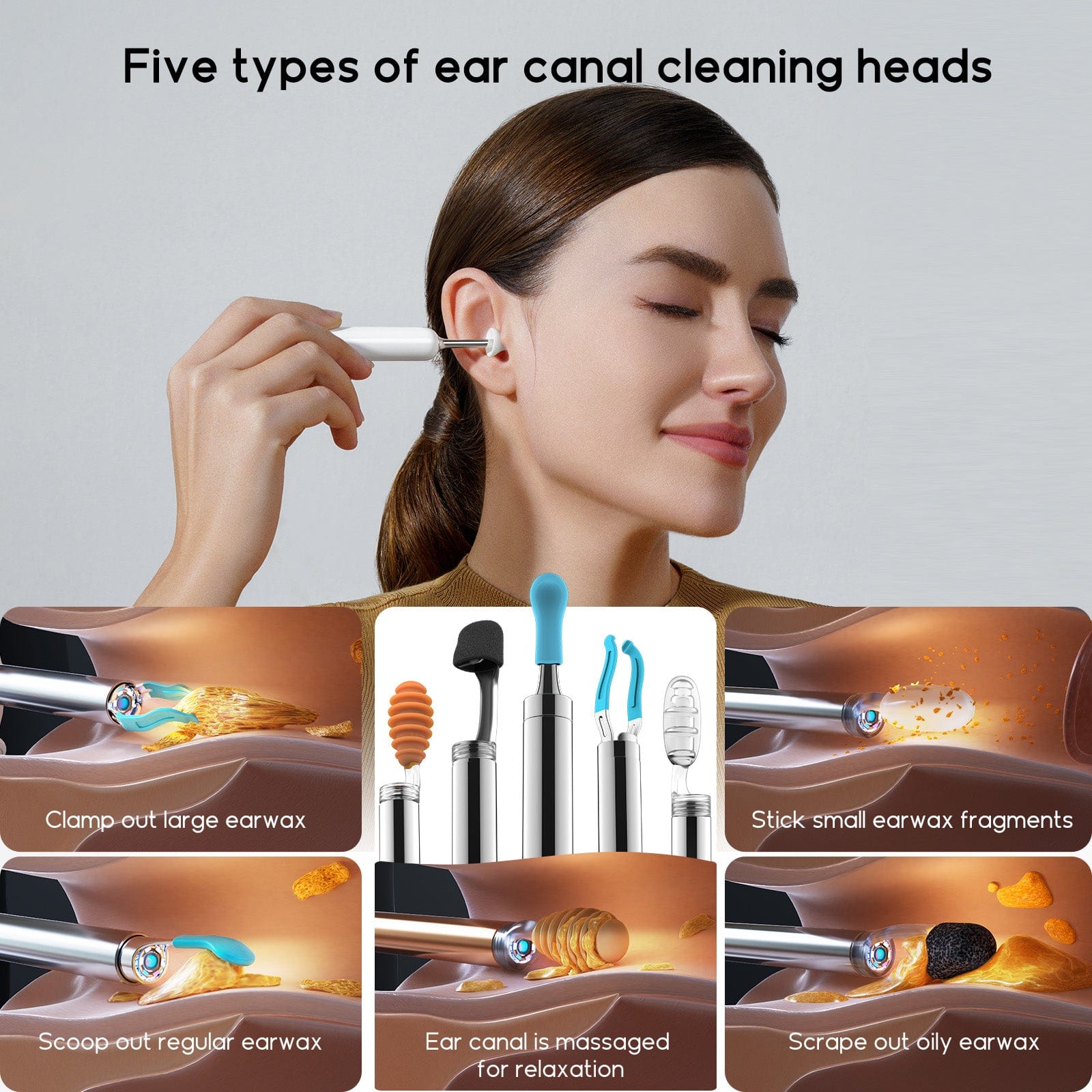 Bebird Home 30S Home Edition Ear Wax Removal Cleaner with Tweezer | Ear Cleaning Otoscope