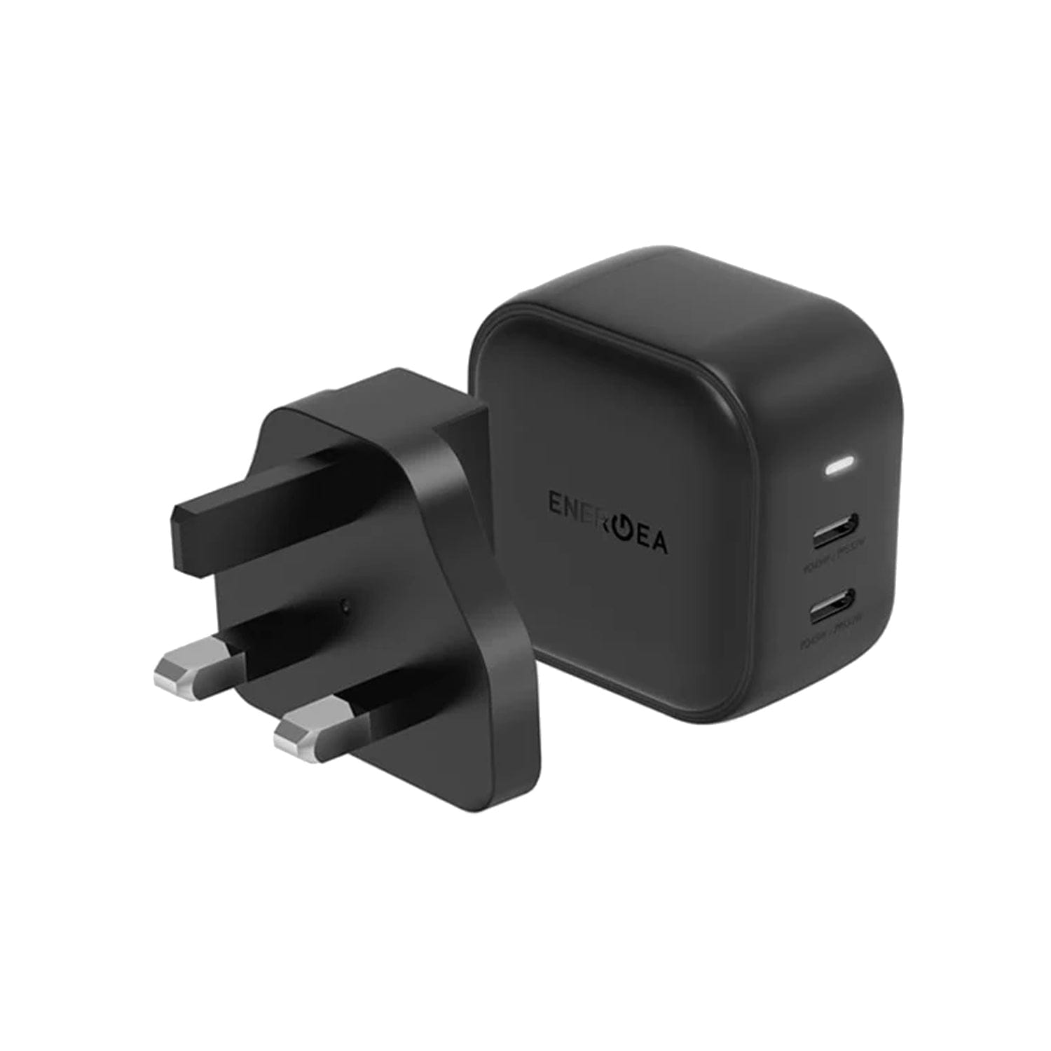 Energea Travelite 45W GaN UK 3-Pin Wall Charger with 2 USB-C Ports